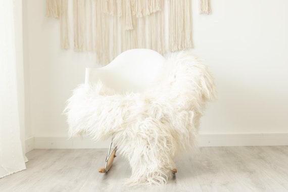 Real Icelandic Sheepskin Rug Scandinavian Home Decor Sofa Sheepskin throw Chair Cover Natural Sheep Skin Rugs Ivory #Iceland503