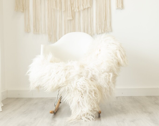 Real Icelandic Sheepskin Rug Scandinavian Home Decor Sofa Sheepskin throw Chair Cover Natural Sheep Skin Rugs Ivory #Iceland503