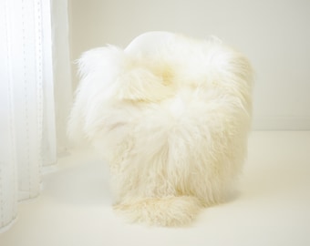 Real Icelandic Sheepskin Rug Scandinavian Home Decor Sofa Sheepskin throw Chair Cover Natural Sheep Skin Rugs Ivory #Iceland1421