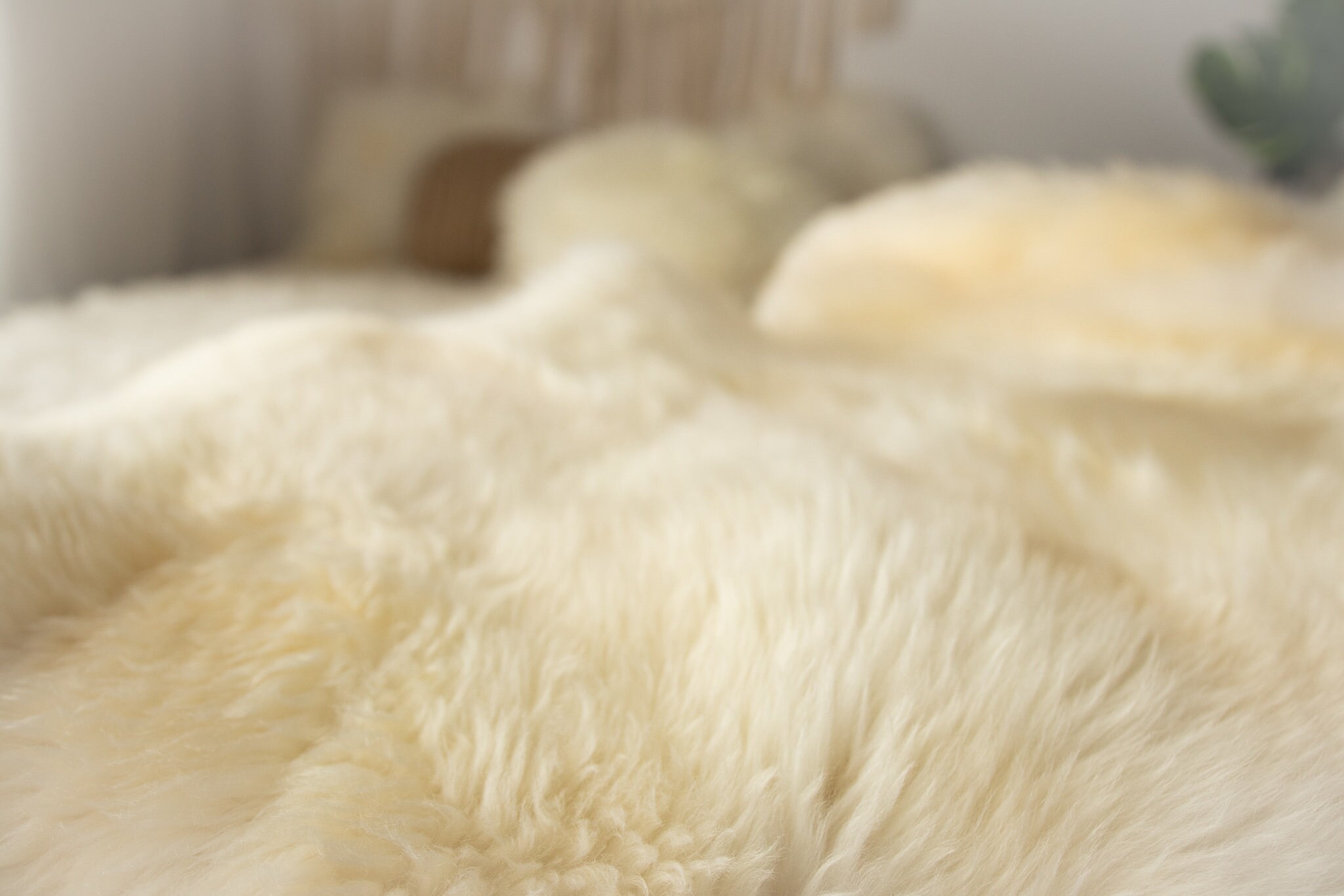 Real Fur Sheepskin Throw Super Large Sheepskin Rug Boho Blanket