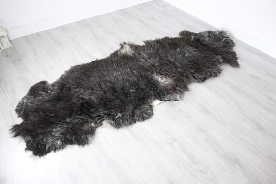 Double XXL Sheepskin Rug | Long rug | Shaggy Rug | Chair Cover | Runner Rug | Carpet | Brown Sheepskin | Sheepskin Rug | BRSEW3