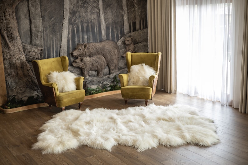 Naturalsheepskin Throw Blanket - Thumbnail 4