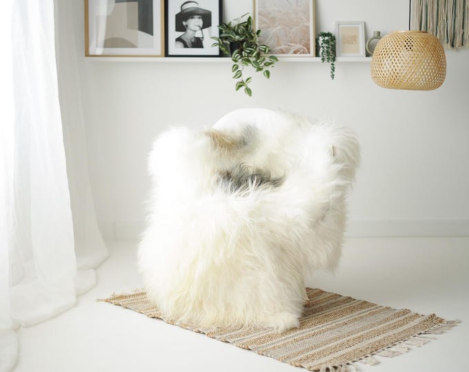 Real Icelandic Sheepskin Rug Scandinavian Decor Sofa Sheepskin throw Chair Cover Natural Sheep Skin Rugs Ivory Gray #IS69