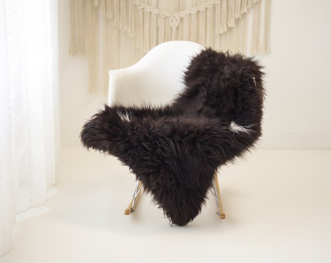 Real Sheepskin Rug Shaggy Rug Chair Cover Scandinavian Home Sheepskin Throw Sheep Skin Brown White Sheepskin Home Decor Rugs #herdwik881
