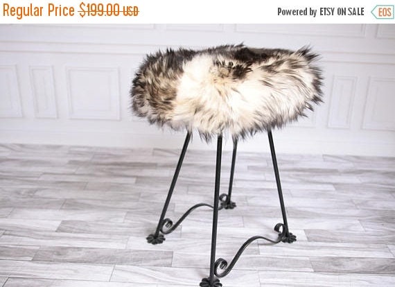 ON SALE Beautiful Designed ASH Tree Stool | Tree Stool | Wooden Stool | Wood Stool | Trunk Stool | coffe table | Steel Sheepskin Stool