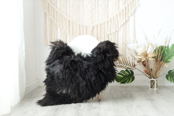 Real Icelandic Sheepskin Rug Scandinavian Decor Sofa Sheepskin throw Chair Cover Natural Sheep Skin Rugs Brown Black Fur Rug #Urisl42