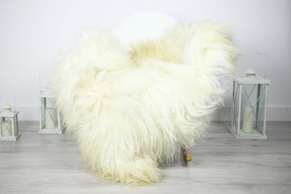 Icelandic Sheepskin | Real Sheepskin Rug | Sheepskin Rug White Beige | Fur Rug | Homedecor #3Isl10