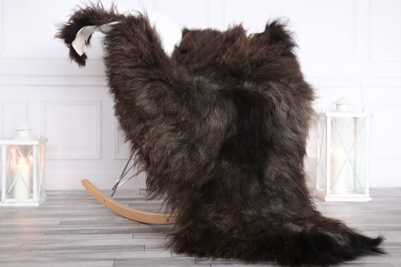 Organic Sheepskin Rug, Real Sheepskin Rug, Gute Sheepskin, Christmas Home Decor, brown Sheepskin Rug #OCTGUTE15