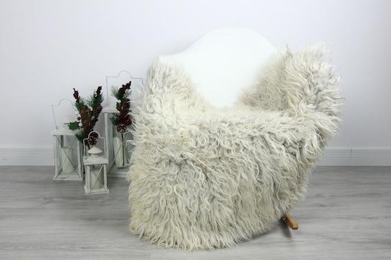 Organic Sheepskin Rug, Real Sheepskin Rug, Curly Sheepskin, Gray Beige Sheepskin Rug Christmas Home #CURLGUT20