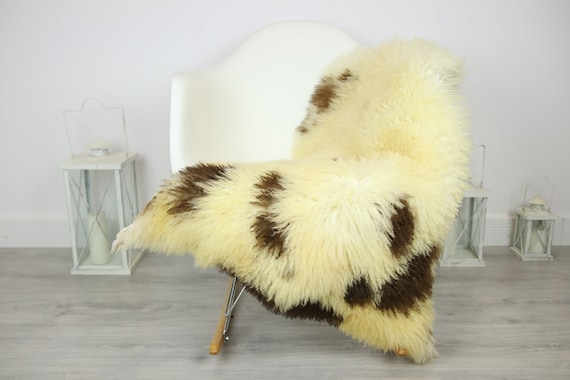 Genuine Rare Tuscan Lamb Sheepskin Rug - Curly Fur Rug - Natural Sheepskin - Ivory Sheepskin | Small Sheepskin #3MARGOT6