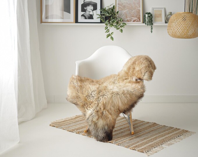 Real Sheepskin Rug Shaggy Rug Chair Cover Scandinavian Home Sheepskin Throw Sheep Skin Brown Gray Sheepskin Home Decor Rugs #Mher162