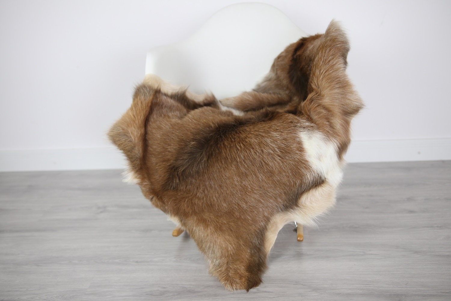 Natural real Goatskin rug, Goat Hide Goat Rug Brown Goat4