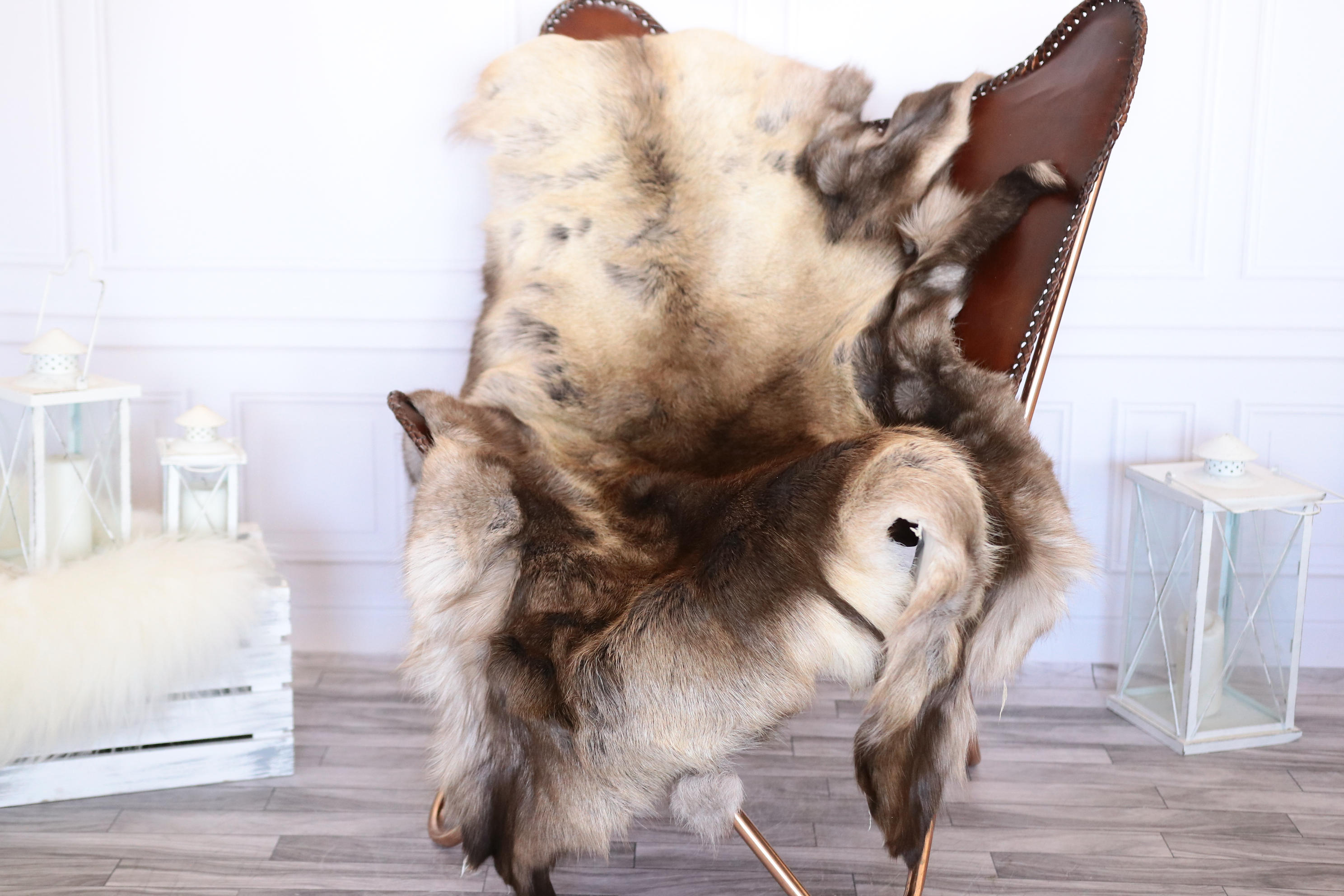 Reindeer Hide Reindeer Rug Reindeer Skin Throw XL EXTTRA LARGE