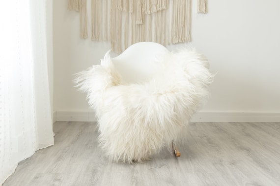Real Icelandic Sheepskin Rug Scandinavian Home Decor Sofa Sheepskin throw Chair Cover Natural Sheep Skin Rugs Ivory Gray #Iceland483