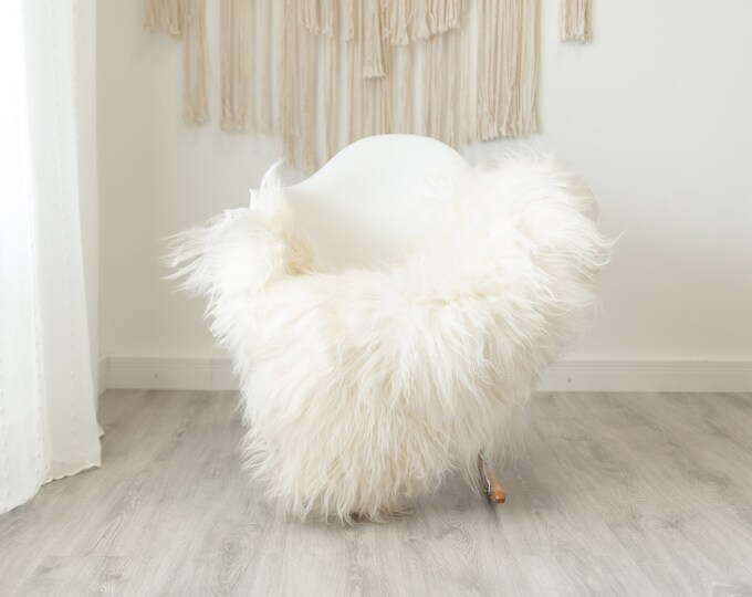 Real Icelandic Sheepskin Rug Scandinavian Home Decor Sofa Sheepskin throw Chair Cover Natural Sheep Skin Rugs Ivory Gray #Iceland483