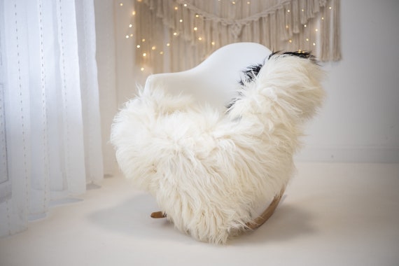 Real Icelandic Sheepskin Rug Scandinavian Decor Sofa Sheepskin throw Chair Cover Natural Sheep Skin Rugs Blanket ivory Black #Iceland670