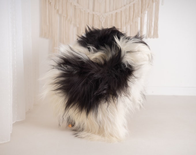 Real Icelandic Sheepskin Rug Scandinavian Home Decor Sofa Sheepskin throw Chair Cover Natural Sheep Skin Rugs Ivory Brown #Iceland1248