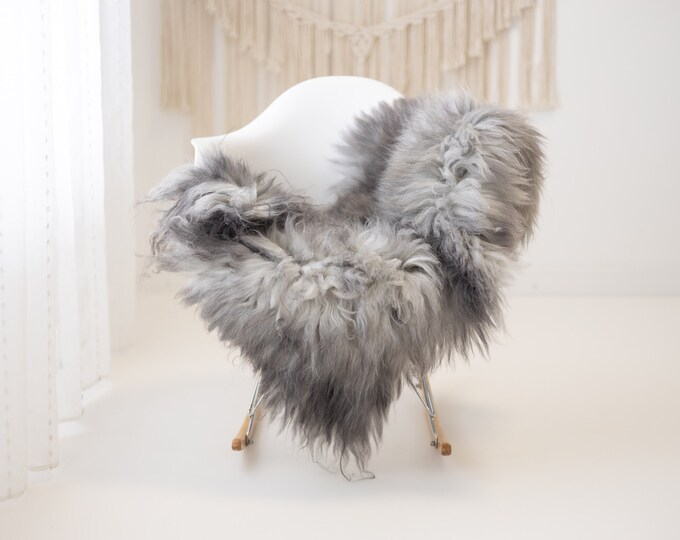 Real Sheepskin Rug Shaggy Rug Chair Cover Scandinavian Home Sheepskin Throw Sheep Skin Sheepskin Gray Rug #herdwik805