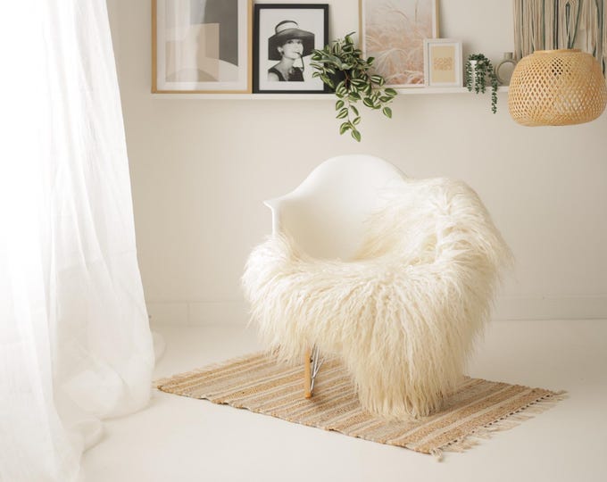Real Icelandic Sheepskin Rug Scandinavian Decor Sofa Sheepskin throw Chair Cover Natural Sheep Skin Rugs Black Brown #Iceland1619