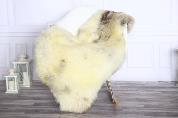 Sheepskin Rug | Real Sheepskin Rug | Shaggy Rug | Sheepskin Throw | Sheepskin Rug Beige Brown | Chirtmas Home Decor | #1HER55