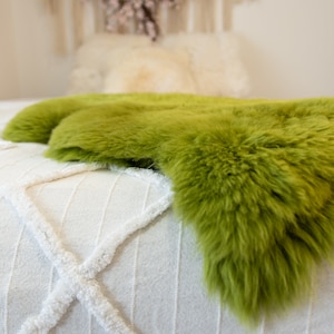 Genuine Natural Green Sheepskin Rug Sheepskin Throw Scandinavian Style | Scandinavian Rug | Sheep Skin -  WHOLESALE PACK 10 PIECES
