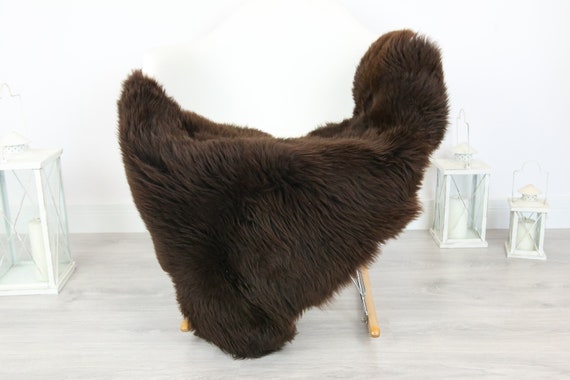 Sheepskin Rug | Real Sheepskin Rug | Shaggy Rug | Scandinavian Rug | Sheepskin Throw Brown Sheepskin | SCANDINAVIAN DECOR | #5HER29