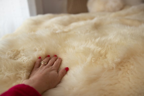Real Fur Sheepskin Throw Super Large Sheepskin Rug Boho Blanket Merino Deca Sheepskin Etsy Canada