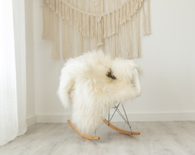 Real Icelandic Sheepskin Rug Scandinavian Decor Sofa Sheepskin throw Chair Cover Natural Sheep Skin Rugs Brown Ivory #Iceland379