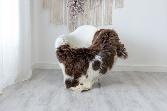 Real Sheepskin Rug Shaggy Rug Chair Cover Scandinavian Home Sheepskin Throw Sheep Skin White Brown Sheepskin Home Decor Rugs #herdwik189