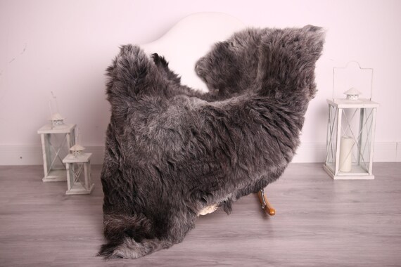 Real Sheepskin Rug Shaggy Rug Chair Cover Sheepskin Throw Sheep Skin Gray Brown Sheepskin Home Decor Rugs #9her13