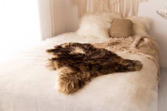 Real Sheepskin Rug Shaggy Rug Chair Cover Sheepskin Throw Sheep Skin White Brown Sheepskin Home Decor Rugs #Nuher1