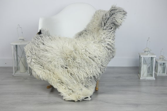 Organic Sheepskin Rug, Real Sheepskin Rug, Gute Sheepskin, Christmas Home Decor, Gray Sheepskin Rug #7her25