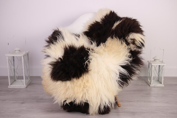 Real Sheepskin Rug Shaggy Rug Chair Cover Sheepskin Throw Sheep Skin Brown Sheepskin Home Decor Rugs #HERDZ24