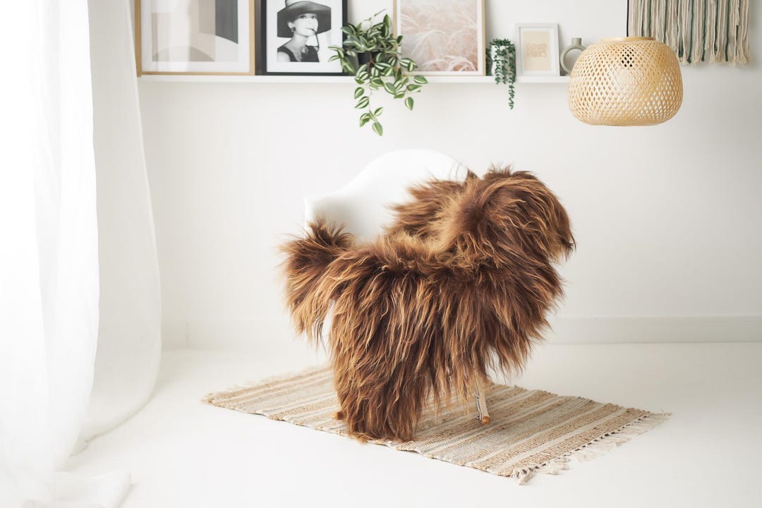 Real Icelandic Sheepskin Rug Scandinavian Home Decor Sofa Sheepskin ...