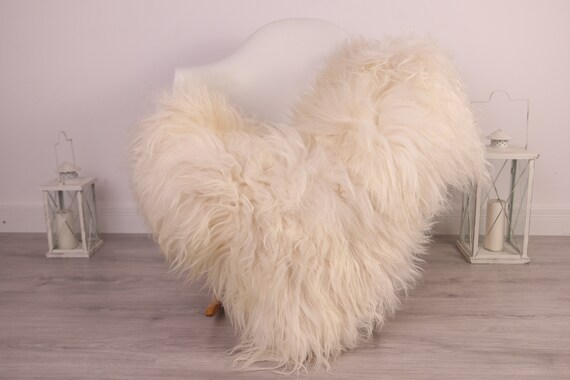 Real Icelandic Sheepskin Rug Scandinavian Decor Sofa Sheepskin throw Chair Cover Natural Sheep Skin Rugs White Ivory Blanket Fur Rug #Am27