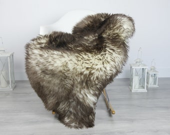 Real Sheepskin Rug Shaggy Rug Chair Cover Sheepskin Throw Sheep Skin Brown Sheepskin Home Decor Rugs #7her33