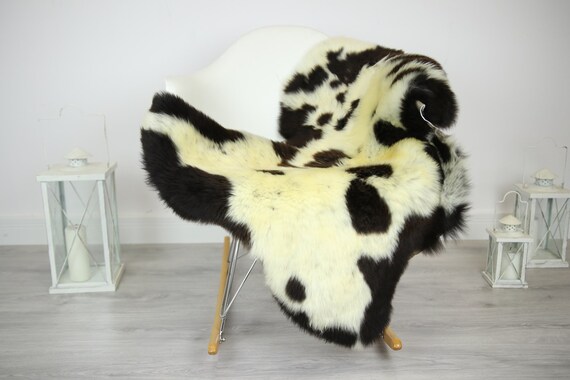 Sheepskin Rug | Real Sheepskin Rug | Shaggy Rug | Chair Cover | Sheepskin Throw | Ivory Brown Sheepskin | Home Decor | #JAC21