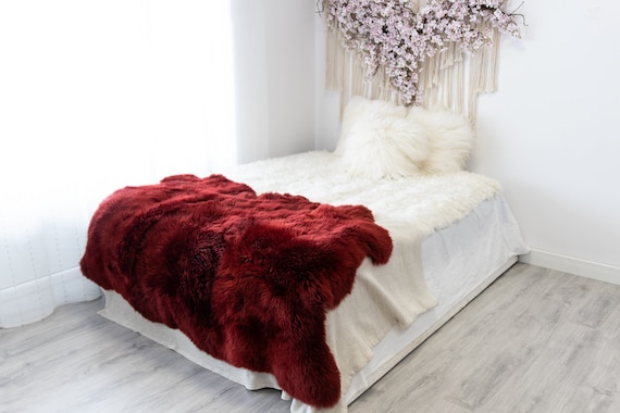 Triple Vine Merino Sheepskin Rug | Long rug | Shaggy Rug | Chair Cover | Area Rug | Vine Rug | Carpet Vine Sheepskin Merino Vine Sheep skin