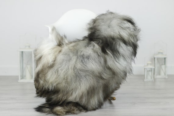Real Icelandic Sheepskin Rug Scandinavian Decor Sofa Sheepskin throw Chair Cover Natural Sheep Skin Rugs Gray Blanket Fur Rug #Babisl23