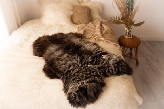 Real Sheepskin Rug Shaggy Rug Chair Cover Sheepskin Throw Sheep Skin Brown Sheepskin Scandinavian Home Decor Rugs #Nuher16