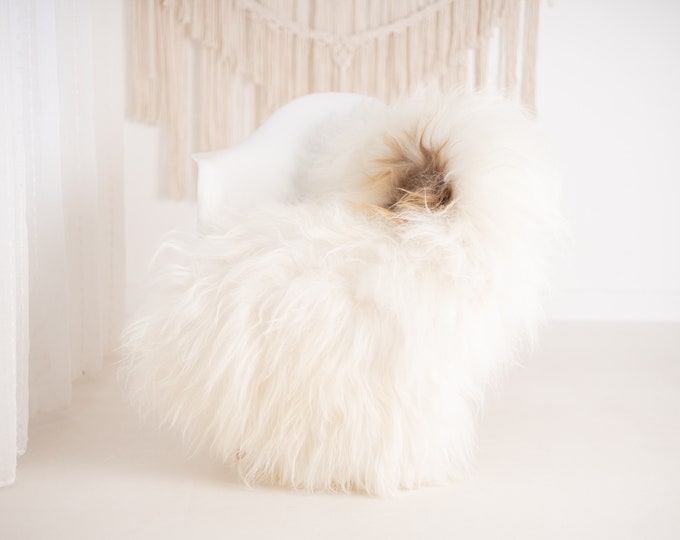 Real Icelandic Sheepskin Rug Scandinavian Home Decor Sofa Sheepskin throw Chair Cover Natural Sheep Skin Rugs Ivory Brown #Iceland1243
