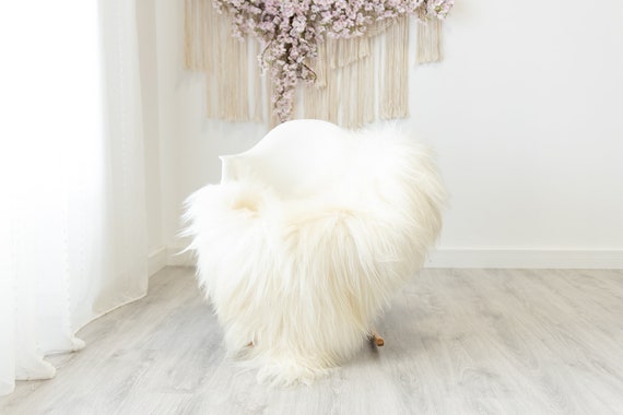 Real Icelandic Sheepskin Rug Scandinavian Home Decor Sofa Sheepskin throw Chair Cover Natural Sheep Skin Rugs Ivory #Iceland324