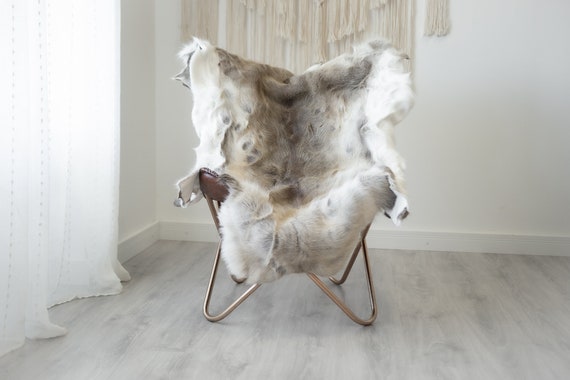 Reindeer Hide | Reindeer Rug | Reindeer Skin | Throw XXL EXTRA LARGE - Scandinavian Style Christmas Decor Brown White Hide #Reindeer77