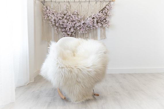 Real Icelandic Sheepskin Rug Scandinavian Decor Sofa Sheepskin throw Chair Cover Natural Sheep Skin Rugs Ivory White #Iceland291