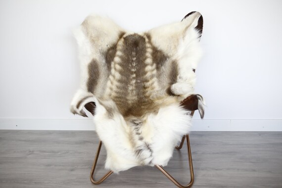 Reindeer Hide | Reindeer Rug | Reindeer Skin | Throw XXL EXTRA LARGE - Scandinavian Style Christmas Decor Brown Hide #Ire18