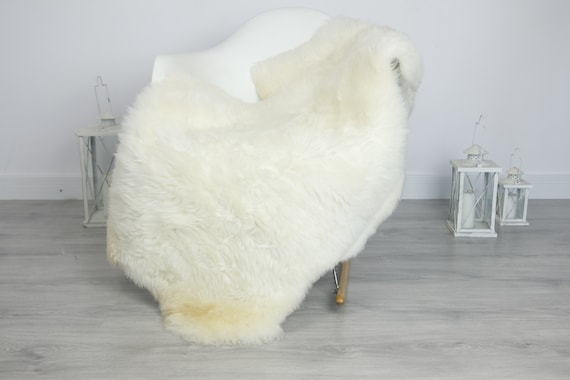 Real Sheepskin Rug Shaggy Rug Chair Cover Sheepskin Throw Sheep Skin Beige White Sheepskin Home Decor Rugs #7her54