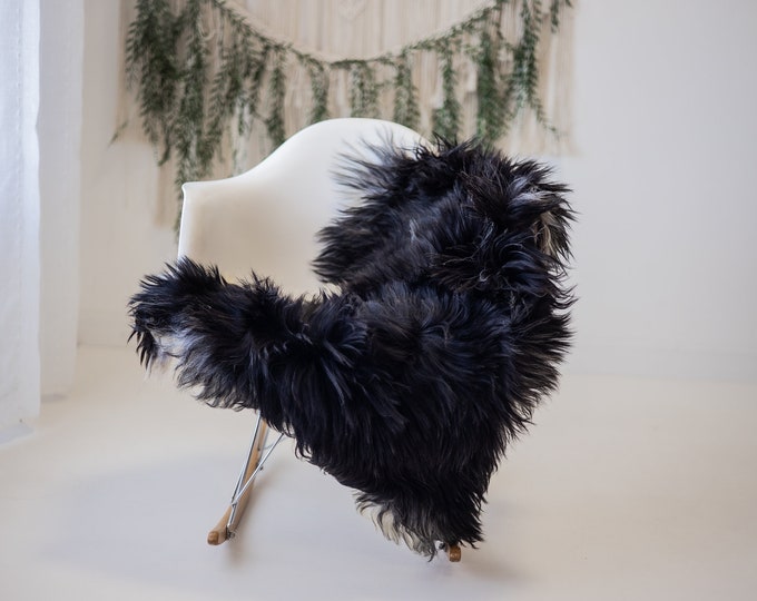 Real Sheepskin Rug Shaggy Rug Chair Cover Scandinavian Home Sheepskin Throw Sheep Skin Black White Sheepskin Home Decor Rugs #herdwik510