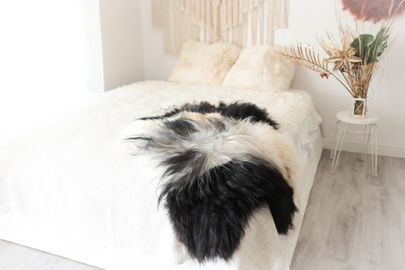 Patchwork Real Icelandic Sheepskin Rug Scandinavian Decor Sofa Sheepskin throw Chair Cover Natural Sheep Skin Rugs Gray Fur Rug #2patchwork1