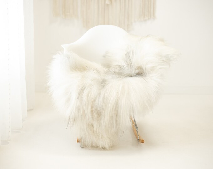 Real Icelandic Sheepskin Rug Scandinavian Home Decor Sofa Sheepskin throw Chair Cover Natural Sheep Skin Rugs Ivory Gray #Iceland1192