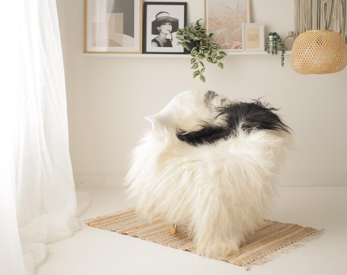 Real Icelandic Sheepskin Rug Scandinavian Decor Sofa Sheepskin throw Chair Cover Natural Sheep Skin Rugs Ivory Beige #Iceland1630